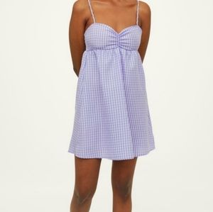 Divided Pastel woman short dress with straps